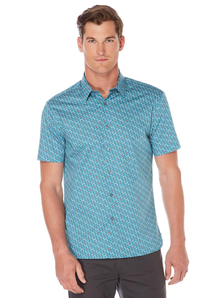 Perry Ellis Short Sleeve Breezy Floral Shirt