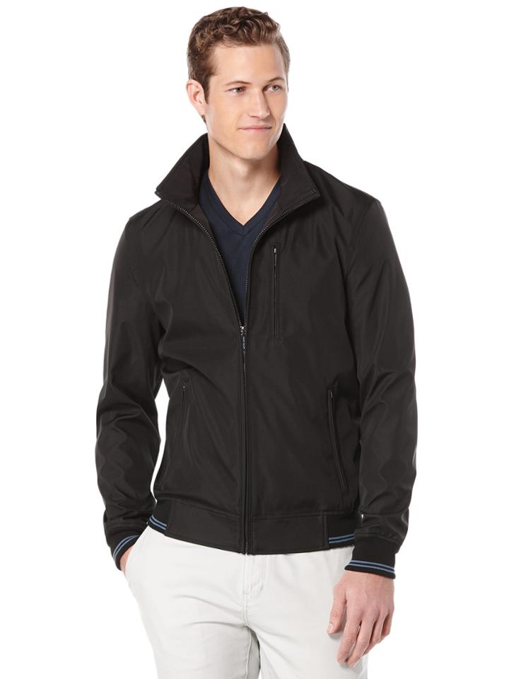 Perry Ellis Lightweight Iridescent Zip Front Jacket