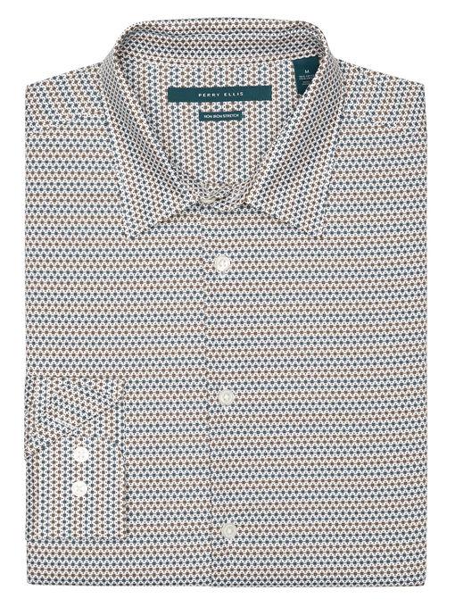 Perry Ellis Non-iron Diamond Stripe Shirt