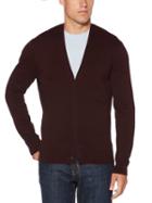 Perry Ellis Solid Tipped Cardigan