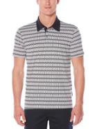 Perry Ellis Short Sleeve Zig-zag Printed Polo