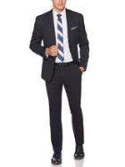 Perry Ellis 2 Piece Very Slim Fit Charcoal Stripe Suit