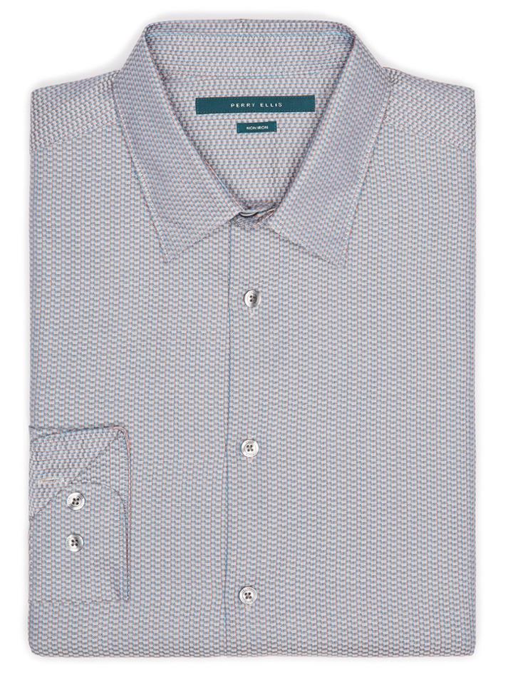 Perry Ellis Non-iron Iridescent Dobby Shirt
