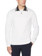 Perry Ellis Half Zip Contrast Collar Sweater