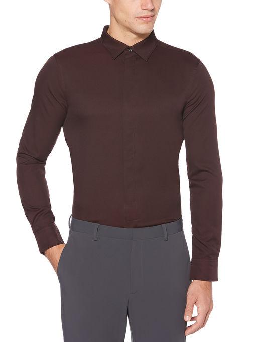 Perry Ellis Total Stretch Slim Fit Solid Twill Shirt