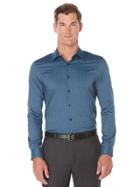 Perry Ellis Non-iron Dobby Square Print Shirt