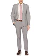 Perry Ellis 2 Piece Slim Fit Textured Grey Suit