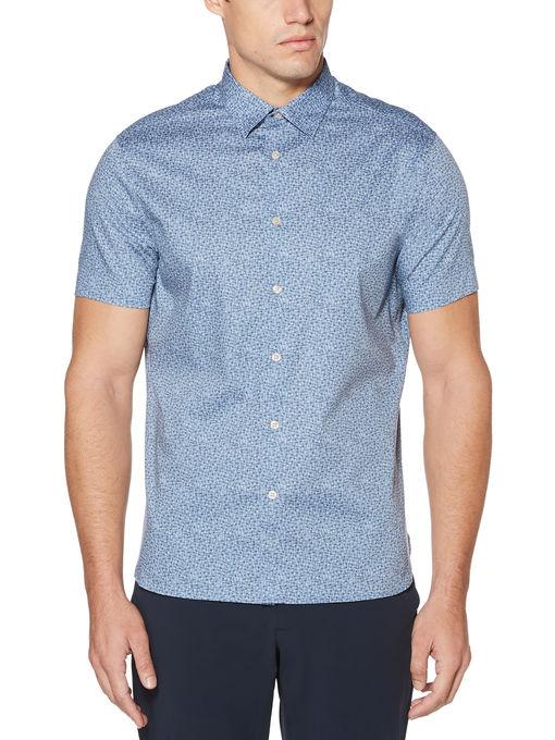 Perry Ellis Short Sleeve Cross Hatch Shirt
