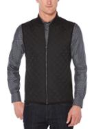 Perry Ellis Big And Tall Quilted Full-zip Vest