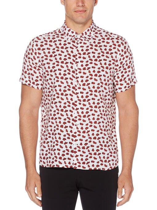 Perry Ellis Cherry Blossom Print Shirt
