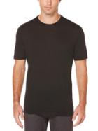 Perry Ellis Short Sleeve 100% Linen Crew Neck Shirt