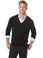 Perry Ellis Solid V-neck Sweater