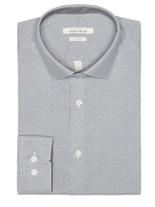 Perry Ellis Slim Small Check Dress Shirt