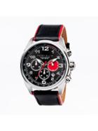 Perry Ellis Gt Chrono Black Leather Watch