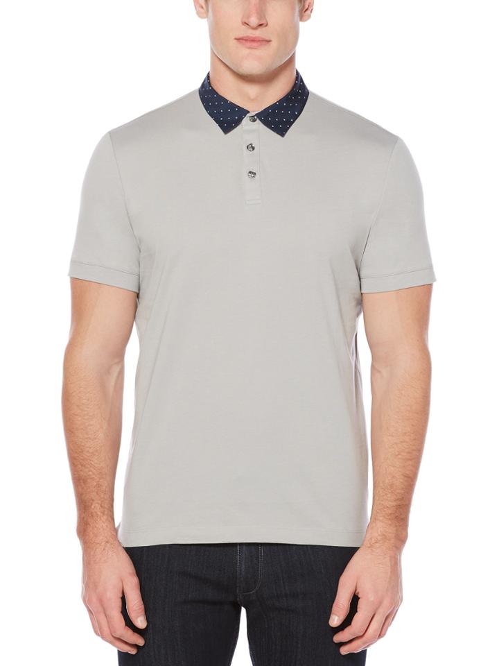 Perry Ellis Short Sleeve Two-tone Polo