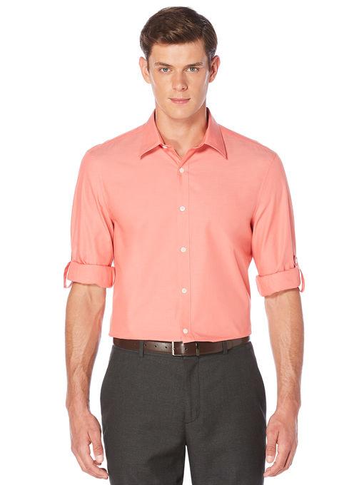 Perry Ellis Roll Sleeve Chambray Shirt