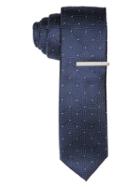 Perry Ellis Sedium Dot Grid Tie