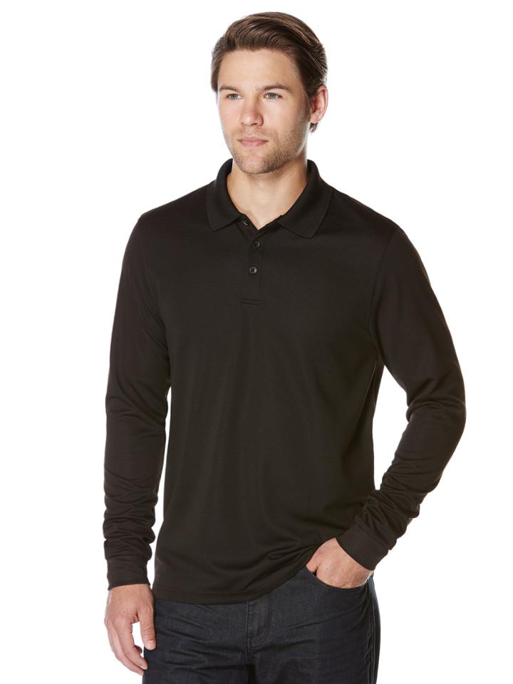Perry Ellis Long Sleeve Three Button Polo