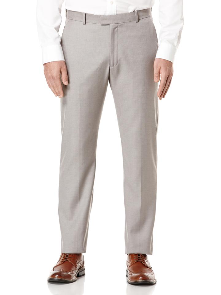 Perry Ellis Modern Fit Linen Herringbone Dress Pant