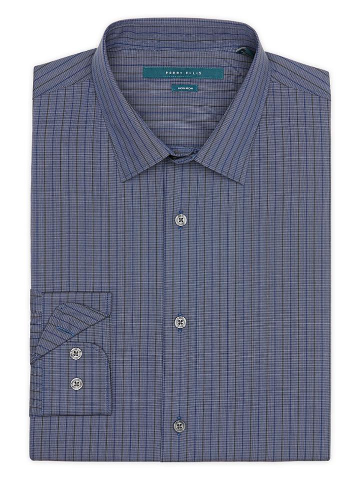 Perry Ellis Non-iron Tonal Stripe Shirt