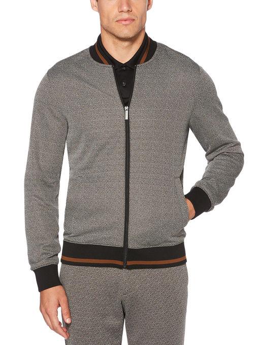 Perry Ellis Knit Jacquard Bomber Jacket