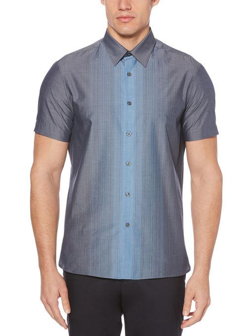 Perry Ellis Short Sleeve Slim Fit Ombre Shirt