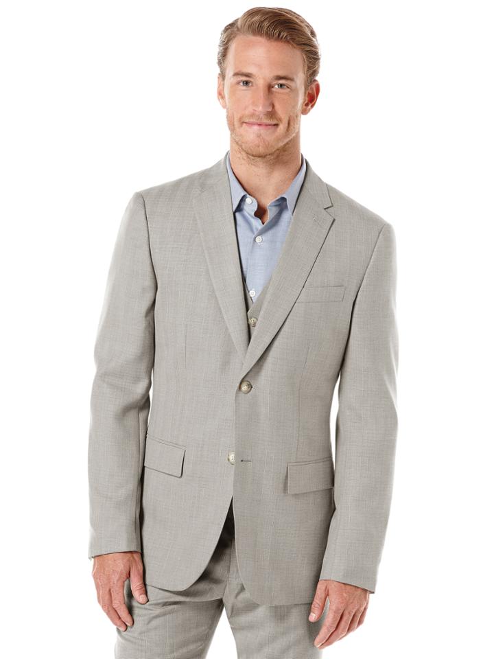 Perry Ellis Slim Fit Twill Stripe Suit Jacket