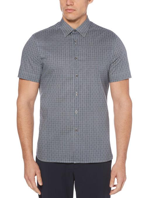 Perry Ellis The Total Stretch Box Weave Print Shirt