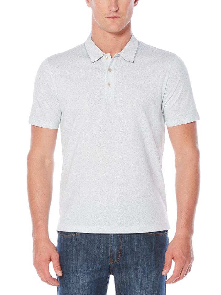 Perry Ellis Big And Tall Short Sleeve Scribble Printed Polo