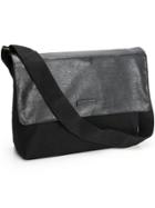 Perry Ellis Leather And Canvas Messenger Bag