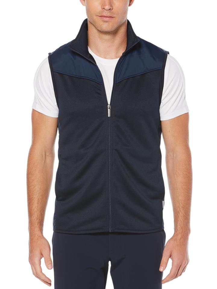 Perry Ellis Mix Media Vest