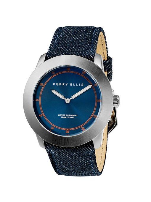 Perry Ellis Slim Line Blue Jeans Watch