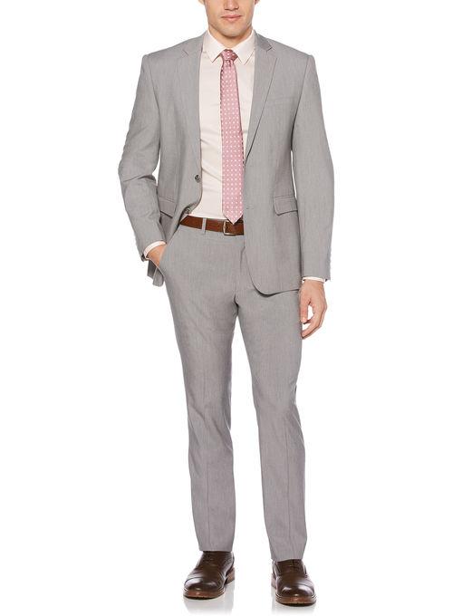 Perry Ellis 2 Piece Textured Grey Suit