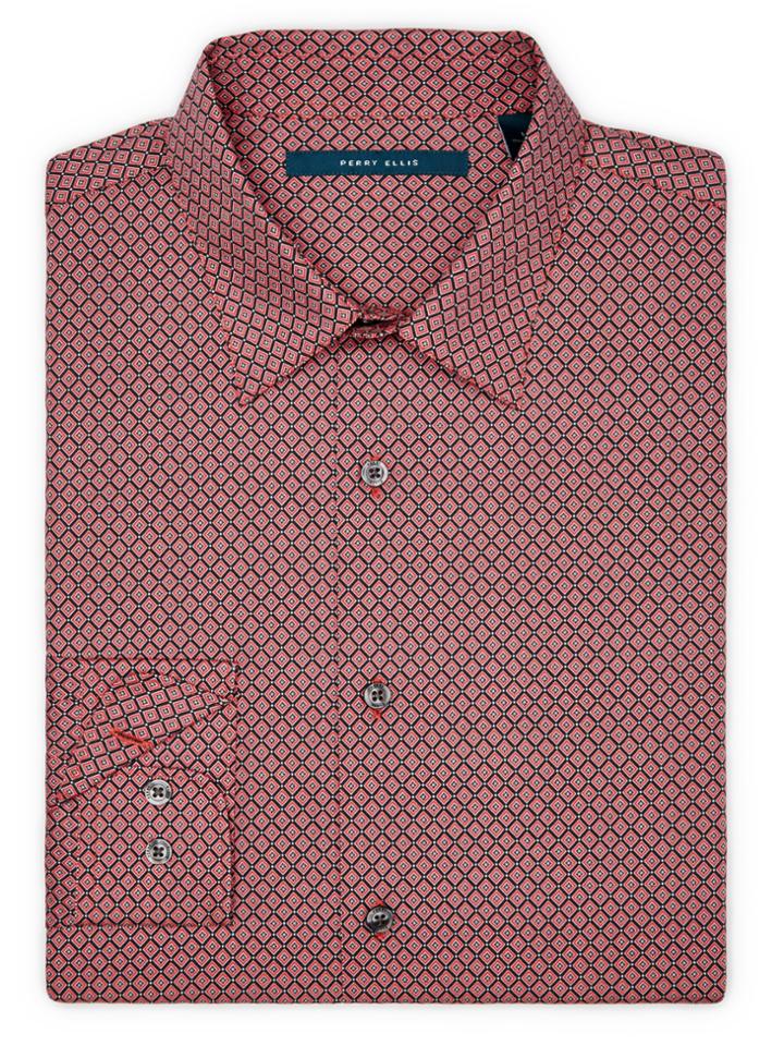 Perry Ellis Diamond Print Shirt