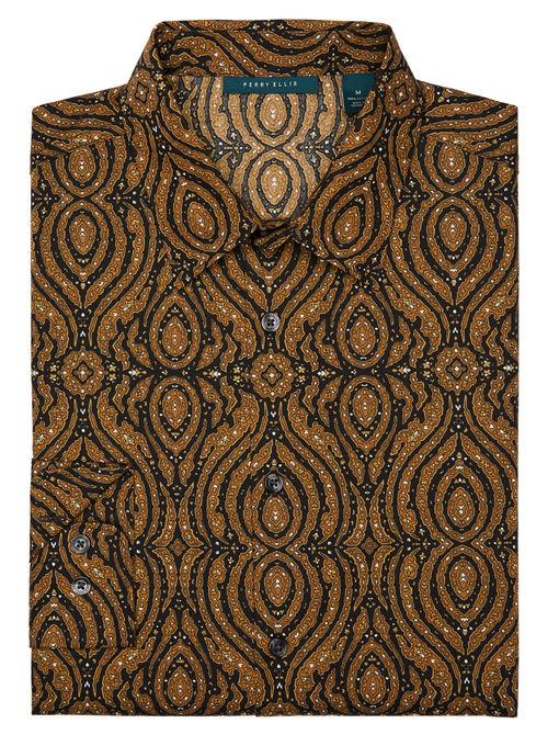 Perry Ellis Slim Fit Ornate Kaleidoscope Print Shirt