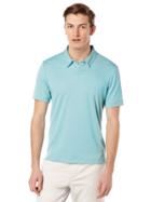 Perry Ellis Short Sleeve Rib Open Polo