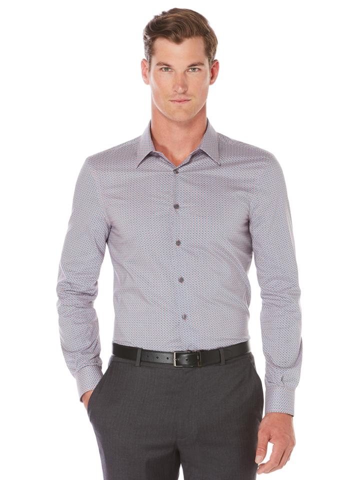 Perry Ellis Non-iron Mini Paisley Print Shirt