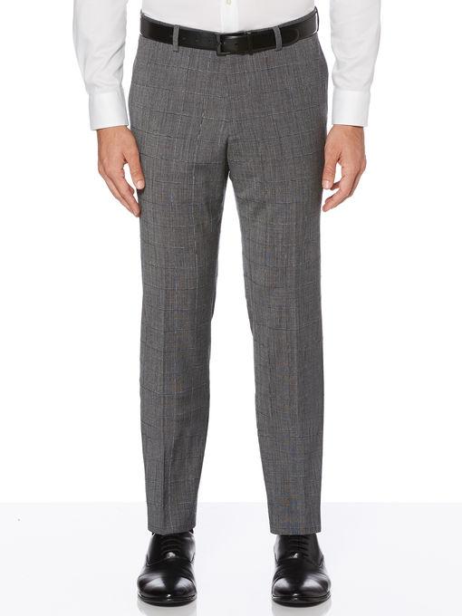 Perry Ellis Slim Fit Stretch Wool Plaid Suit Pant
