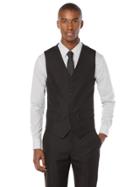 Perry Ellis Slim Fit Stripe Twill Suit Vest