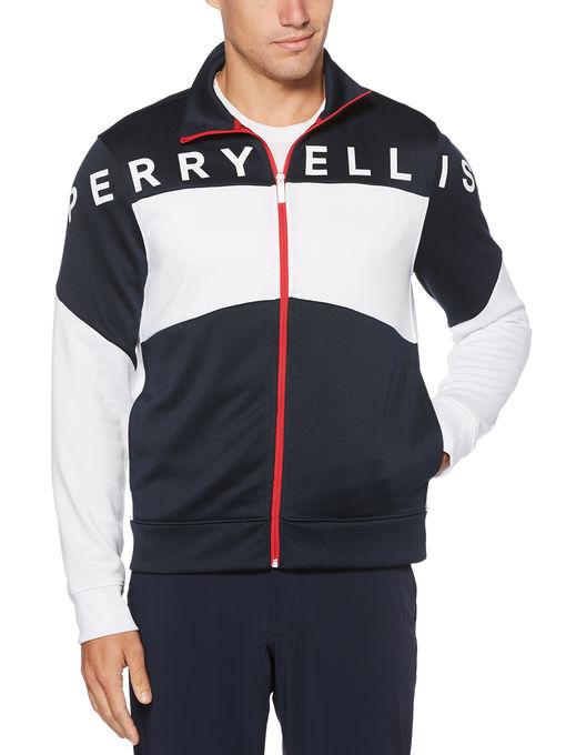 Perry Ellis Full Zip Color Block Track Jacket