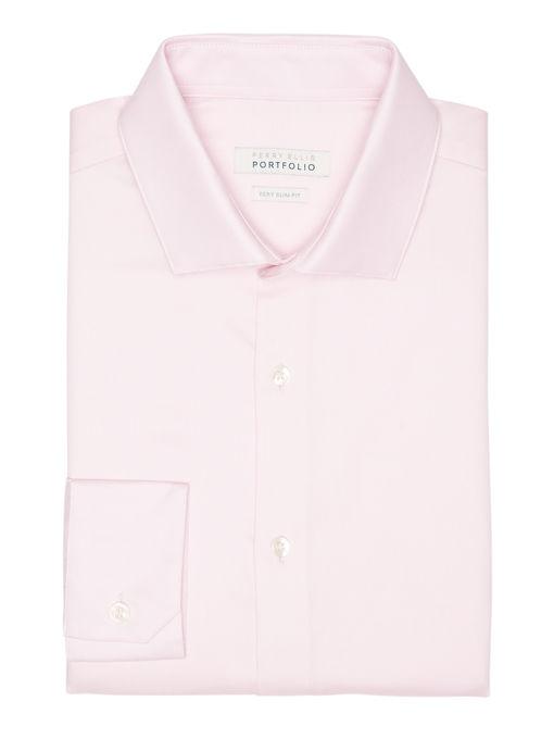 Perry Ellis Very Slim Fit Solid Dress Shirt
