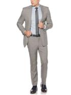 Perry Ellis 2 Piece Modern Fit Light Plaid Suit