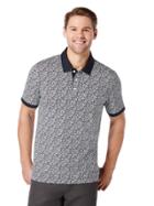 Perry Ellis Short Sleeve Floral Printed Polo