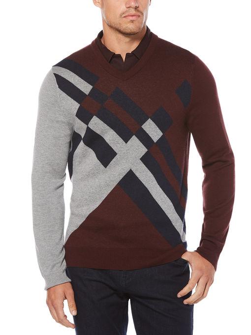 Perry Ellis Multi-color Modern Argyle Shirt