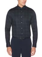 Perry Ellis Geometric Check Cotton Shirt