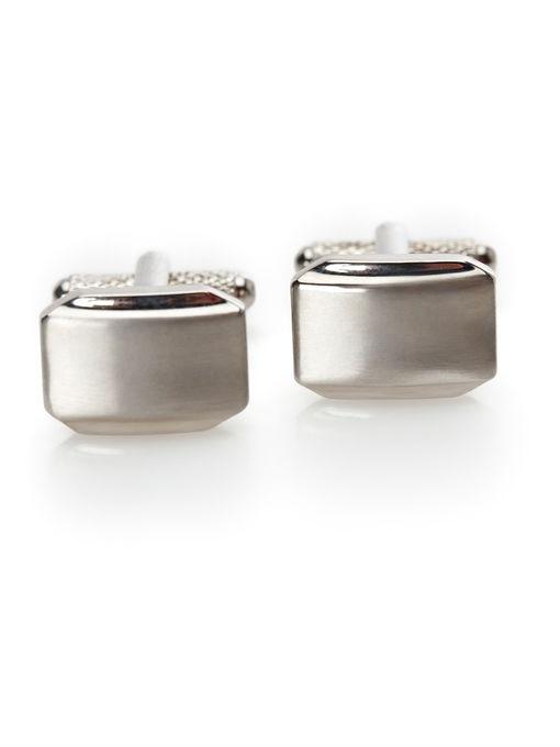 Perry Ellis Brushed Silver Cufflinks
