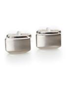 Perry Ellis Brushed Silver Cufflinks