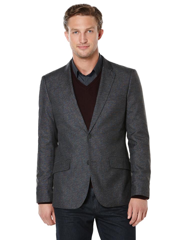 Perry Ellis Slim Fit Iridescent Jacquard Suit Jacket