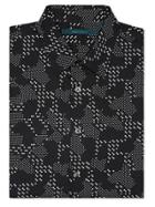 Perry Ellis Big And Tall Short Sleeve Geo Camo Print Shirt