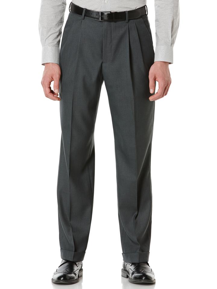 Perry Ellis Double Pleated Sharkskin Portfolio Pant